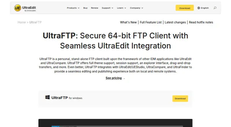UltraFTP's own site