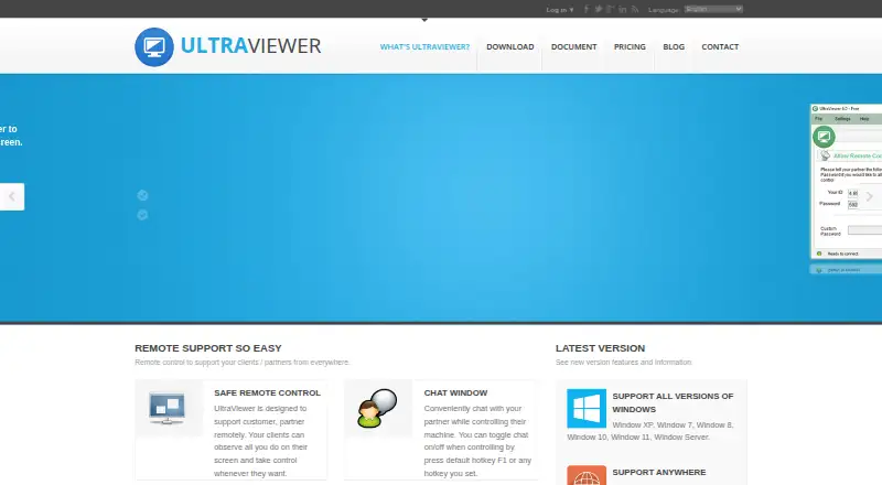 UltraViewer's own site