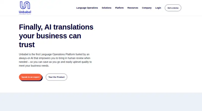 Unbabel's own site