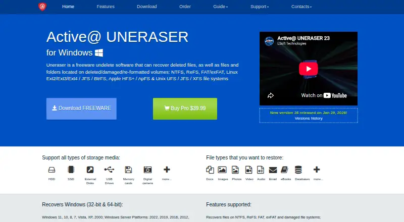 Active@ Uneraser's own site