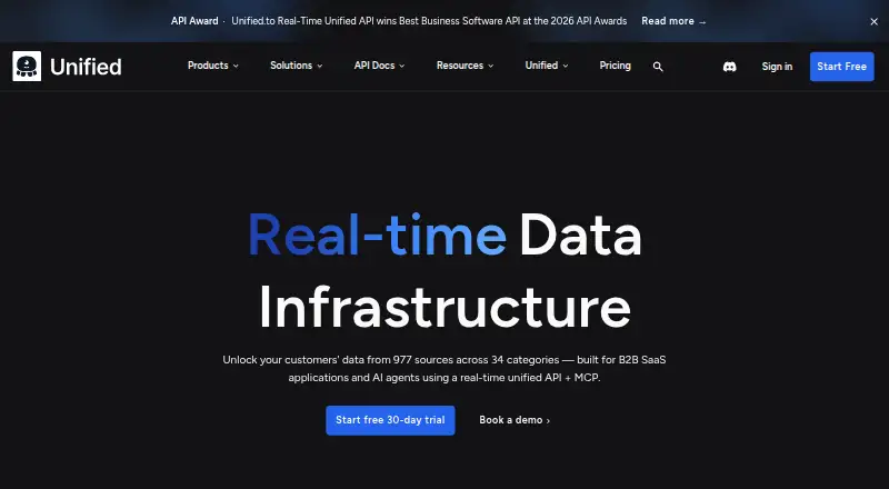 Unified Social Media API's own site