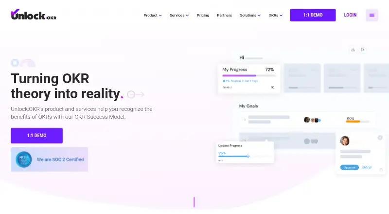 Unlock:OKR's own site