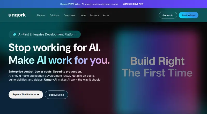 Unqork's own site