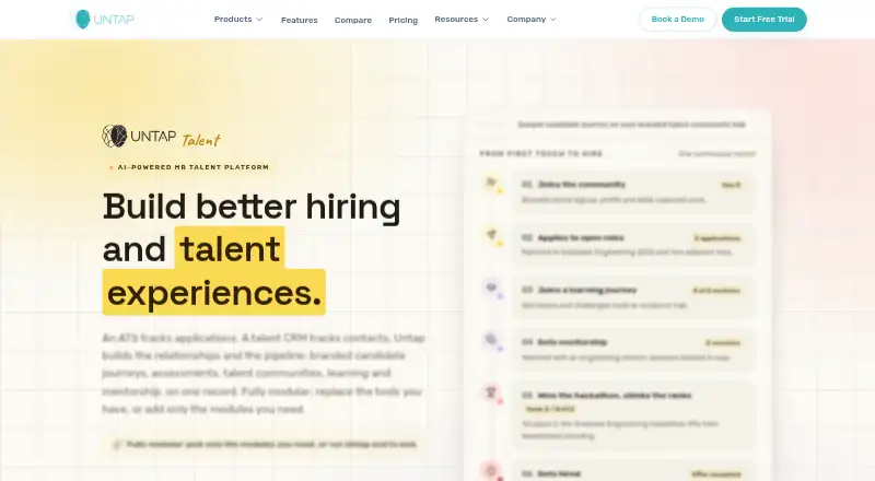 Untap Talent's own site