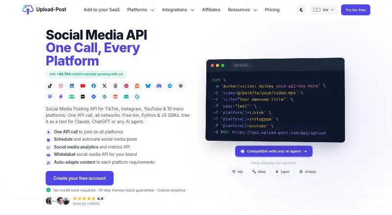 Upload-Post's own site