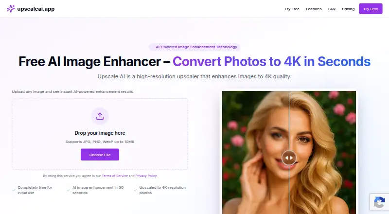 Upscale AI's own site