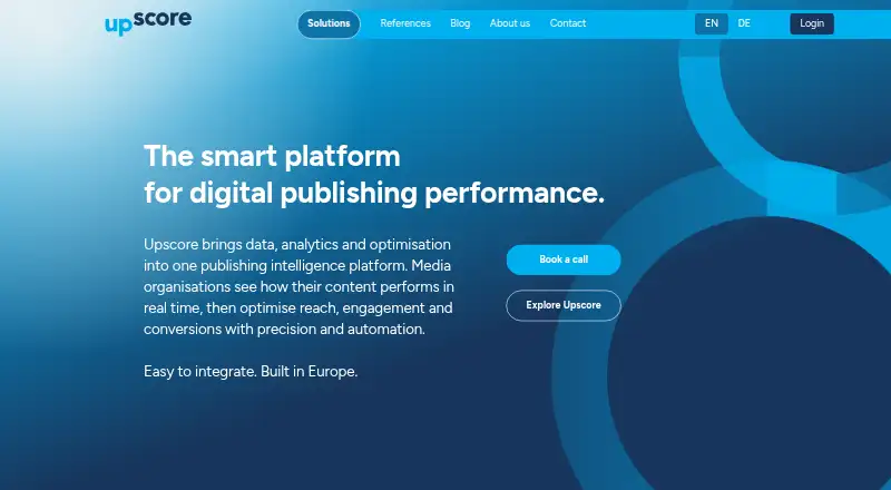 Upscore's own site