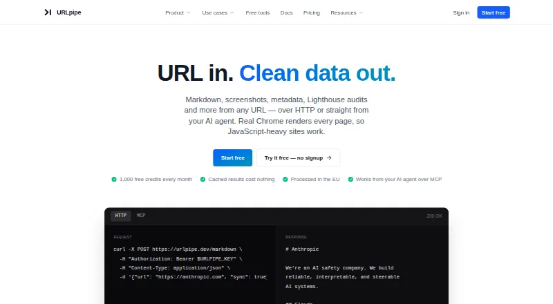 URLpipe's own site