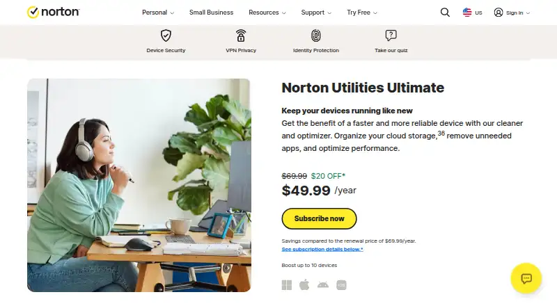 Norton Utilities Ultimate's own site