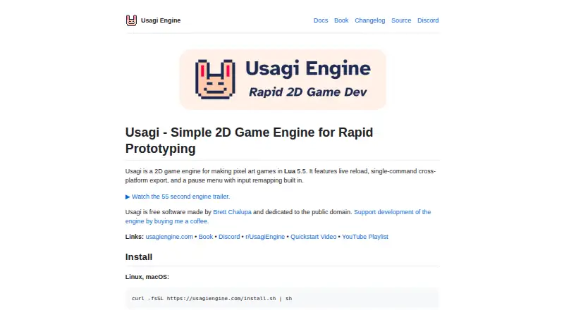 Usagi Engine's own site