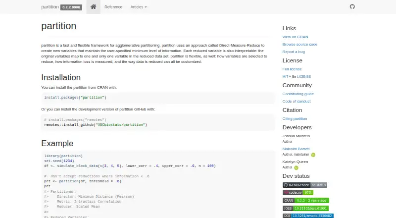 partition's own site