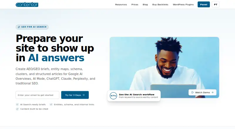 Contentor's own site