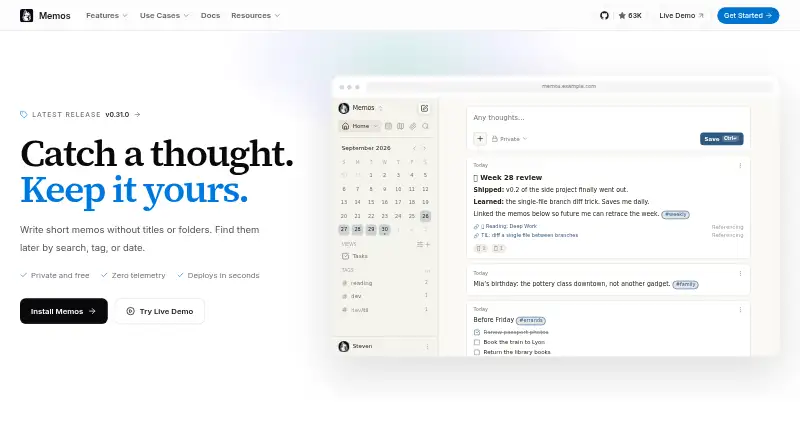 Memos's own site