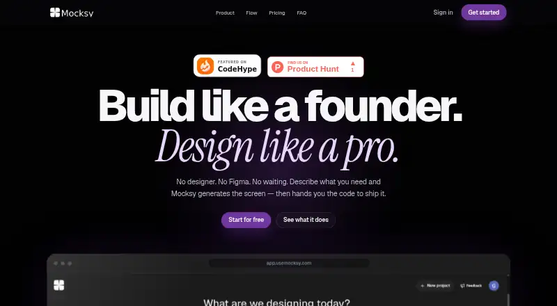 Mocksy's own site