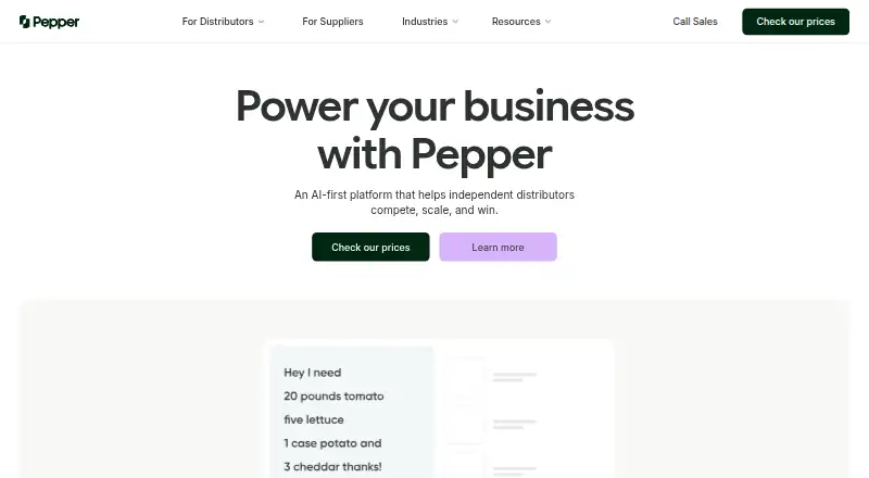 Pepper's own site