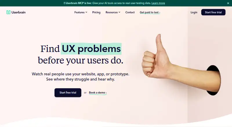 Userbrain's own site