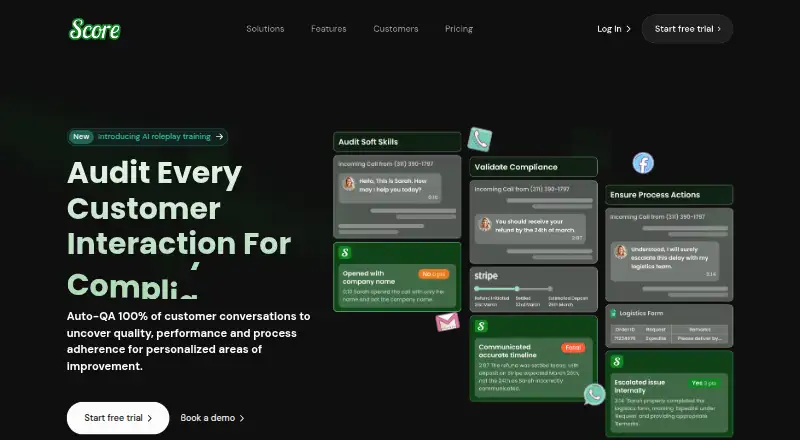 Score AI's own site