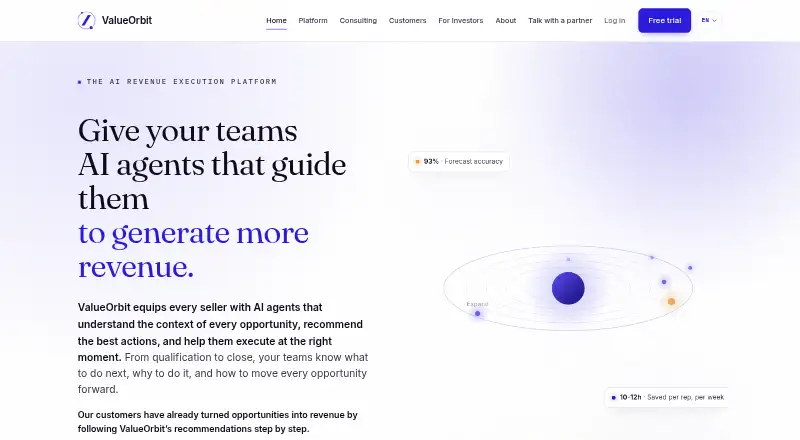 The ValueOrbit homepage