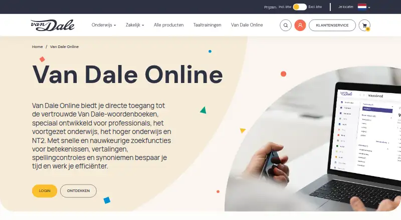Van Dale Online's own site