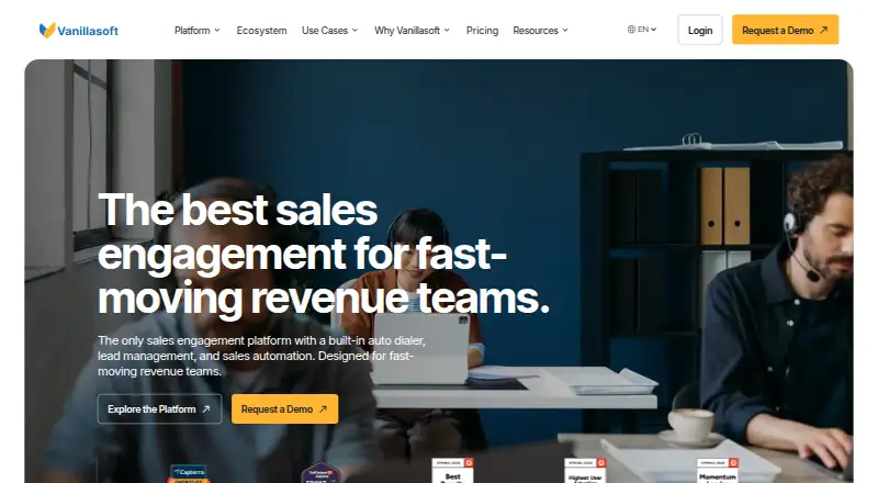 VanillaSoft's own site