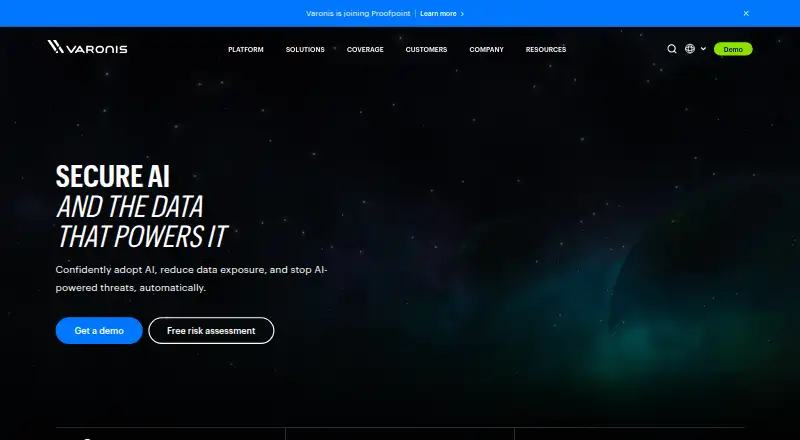 Varonis Data Security Platform's own site