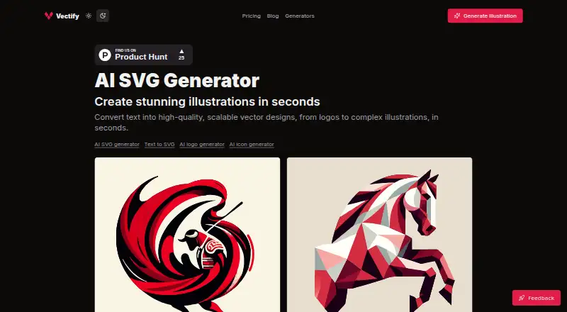 Vectify's own site