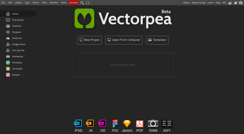 Vectorpea's own site