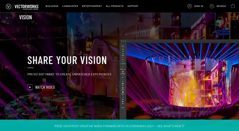 Vectorworks Vision's own site