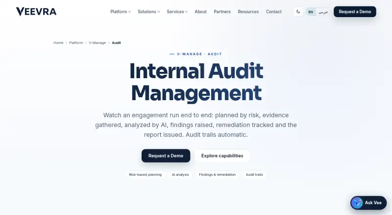 Veevra Audit's own site