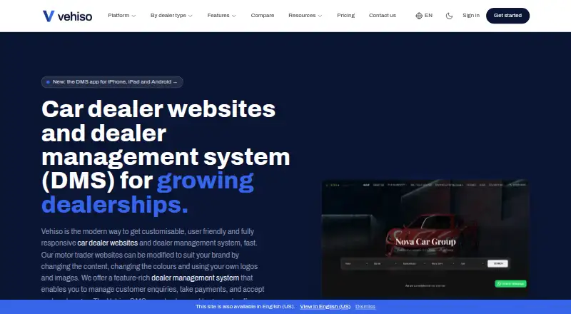 Vehiso's own site