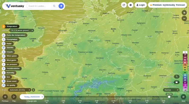 Ventusky's own site