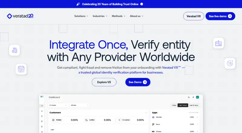 Veratad's own site