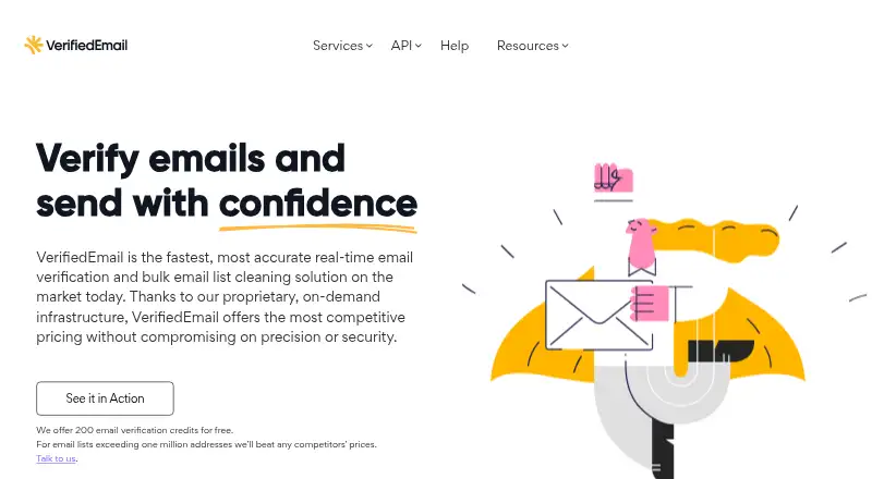 VerifiedEmail's own site