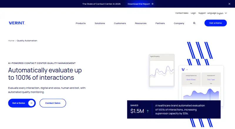 Verint Quality Management's own site