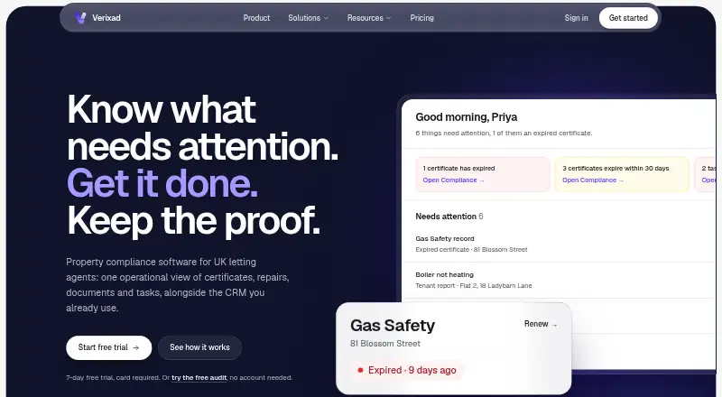 Verixad's own site