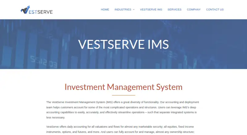 VestServe IMS's own site