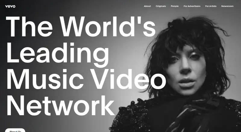 Vevo's own site