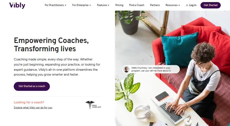 Vibly's own site