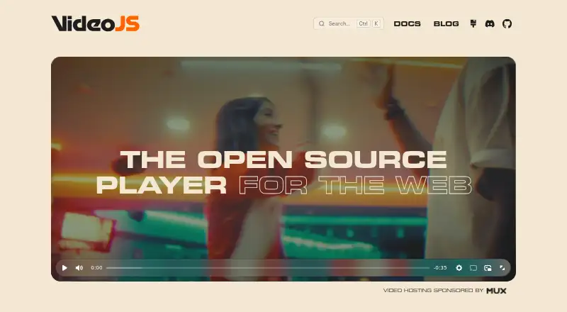 Video.js's own site