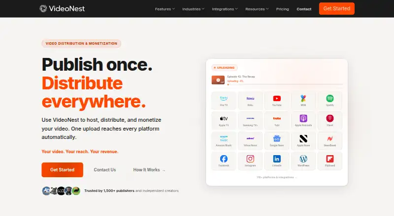 VideoNest's own site