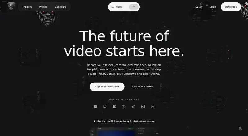 Videorc's own site