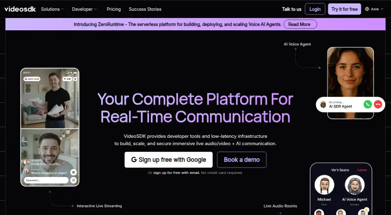 VideoSDK's own site