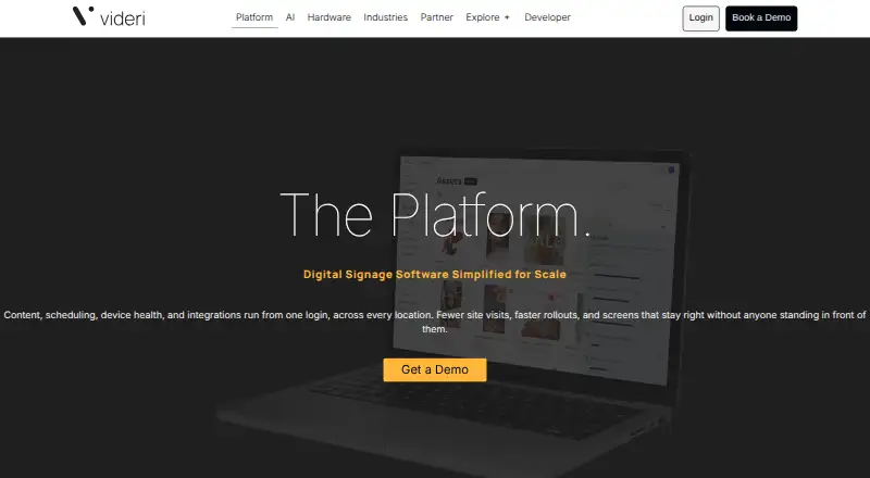 Videri Platform's own site