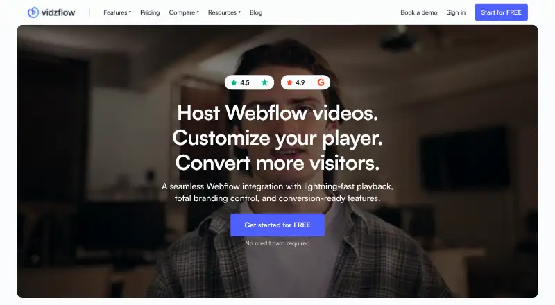 Vidzflow's own site