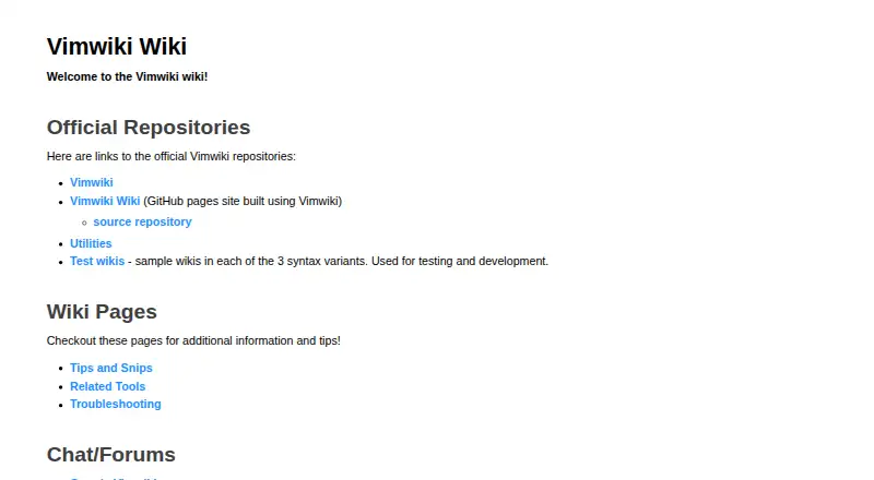 VimWiki's own site