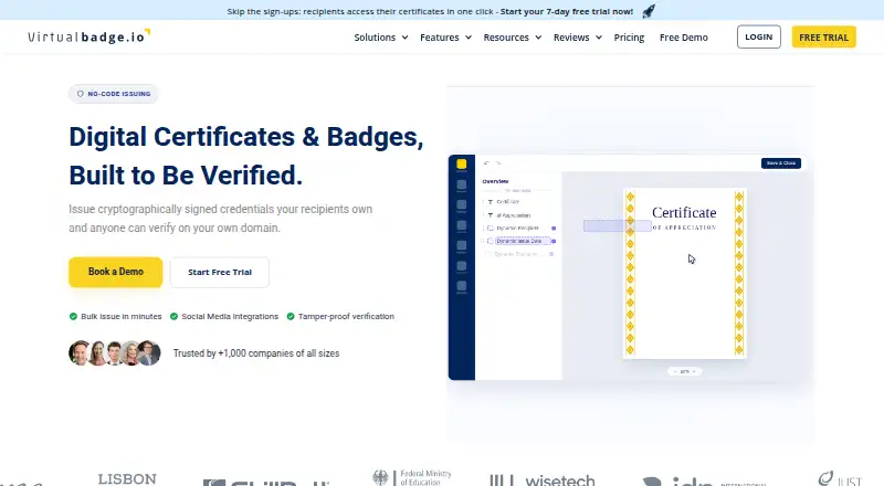 Virtualbadge.io's own site