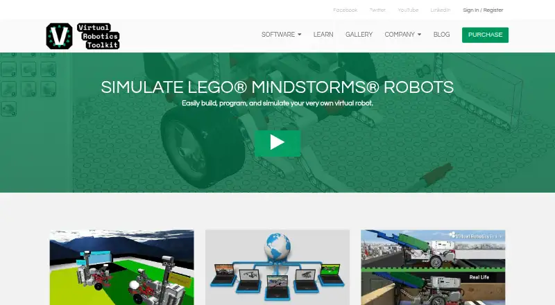 Virtual Robotics Toolkit's own site