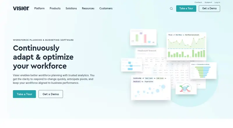Visier Workforce Planning's own site