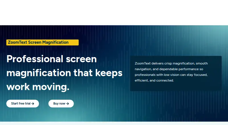 ZoomText's own site