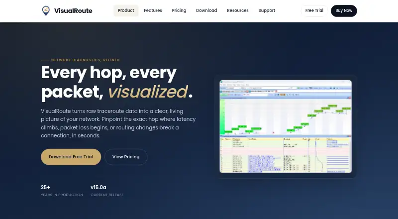 VisualRoute's own site
